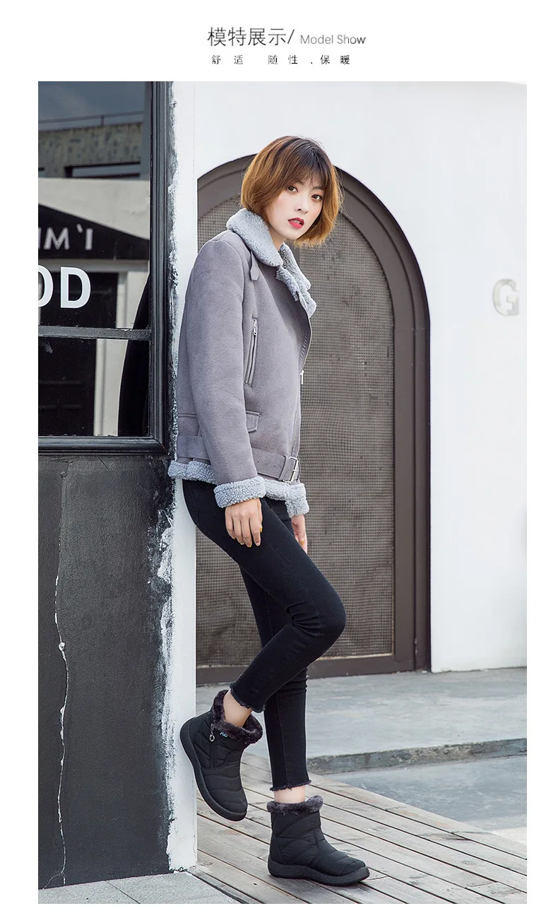 Ankle Boots For Women Boots Fur Warm Snow Boots Female Winter Shoes Women Waterproof Padded Boots Winter Booties Women Footwear