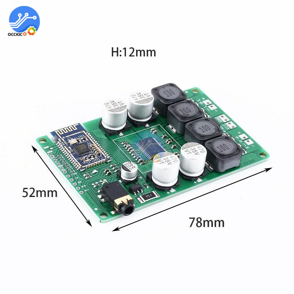 Плата усилителя TPA3118 Bluetooth 5 0 аудиоприемник со стереозвуком AUX 30 Вт + Вт/20 для