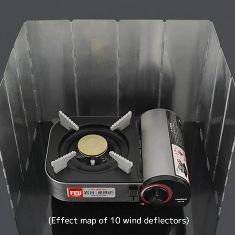 Складная газовая плита ветрозащитная горелка из алюминиевого сплава 10 тарелок