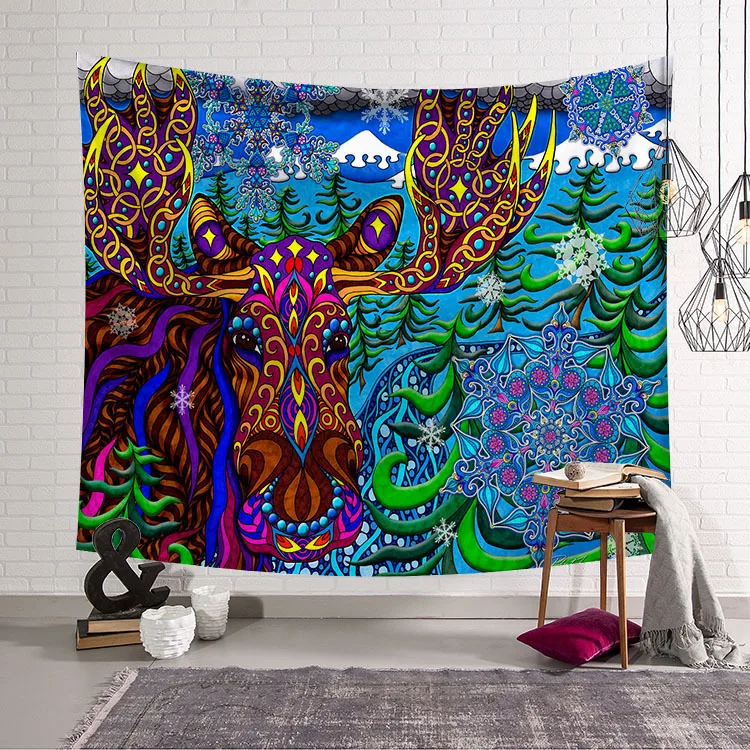 

New Polyester Hippie Mandala 3D Tapestry Abstract Art Wall Hanging Tapestry Dormitory Family Bedroom Living Room Decorcraft 002