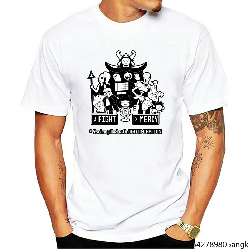 

Undertale T Shirt Men You're Filled with Determination T-shirts O-Neck Tops Summer Streetwear