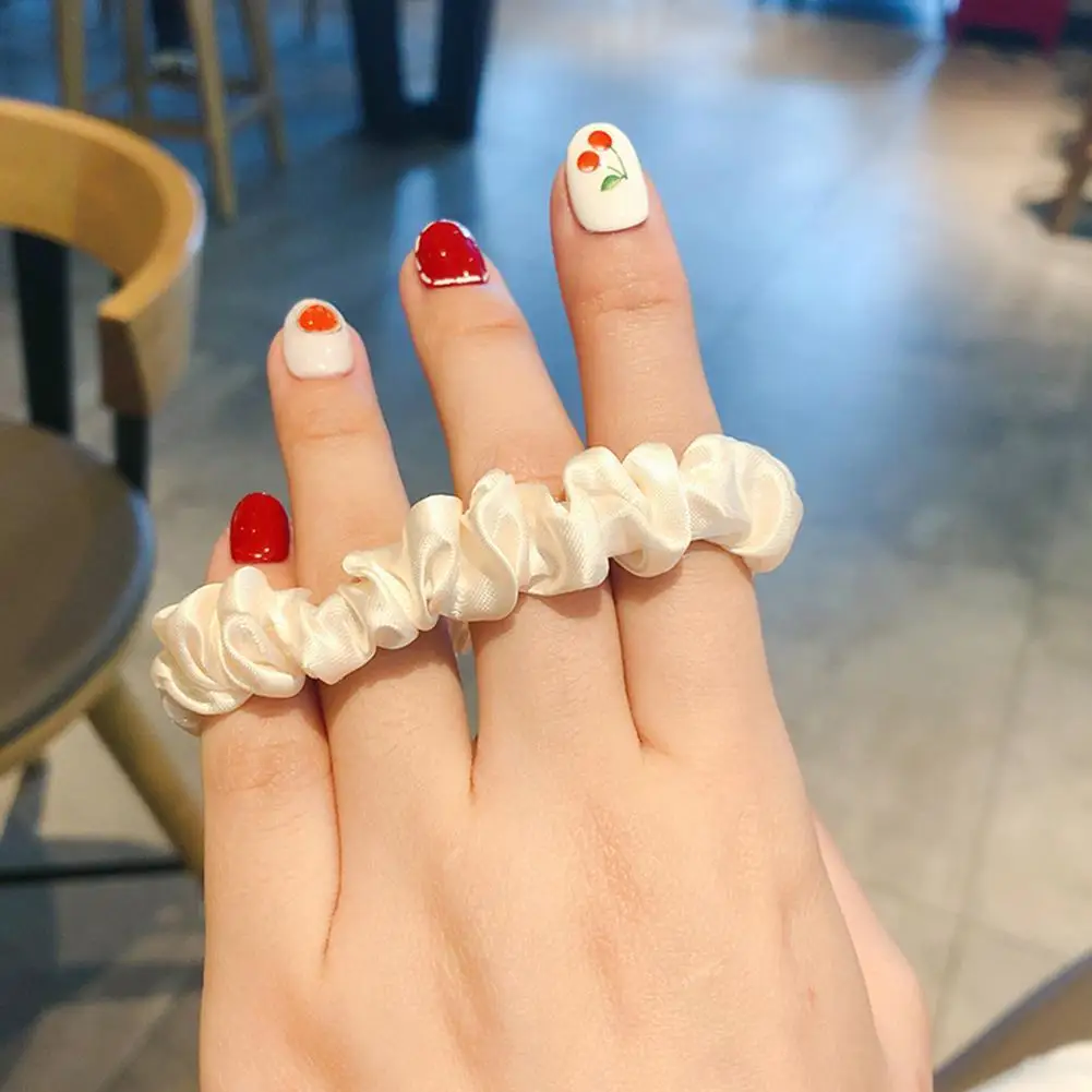 

6pcs Fashion Korean Color Stain Hair Rope Women Hair Bands Hair Rope Hair Accessories Ponytail Girls Elastic Hair Ropes
