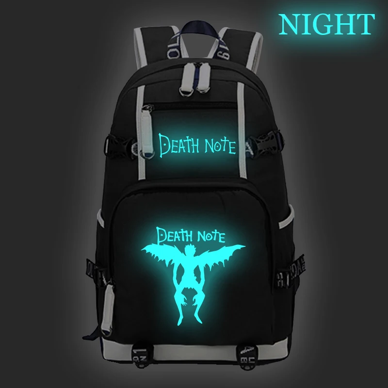 Japan Anime Death Note Printing Backpack Teens Kids Boys Girls School Bags Children Laptop Luminous Travel Bag | Багаж и сумки