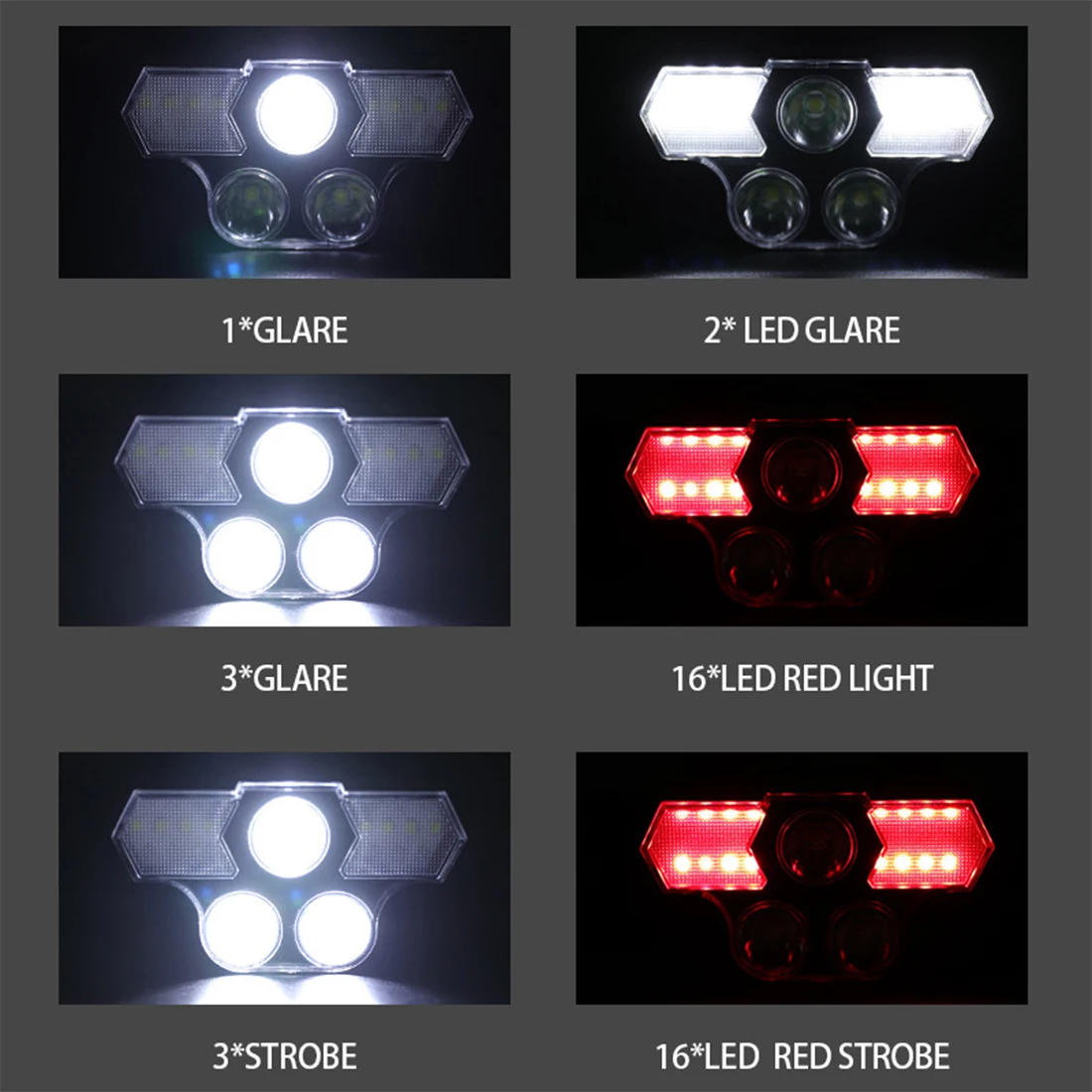 

USB Rechargeable LED Headlight 6 Modes Headlight Adult Suitable for Outdoor Camping, Running, Fishing and Helmet work