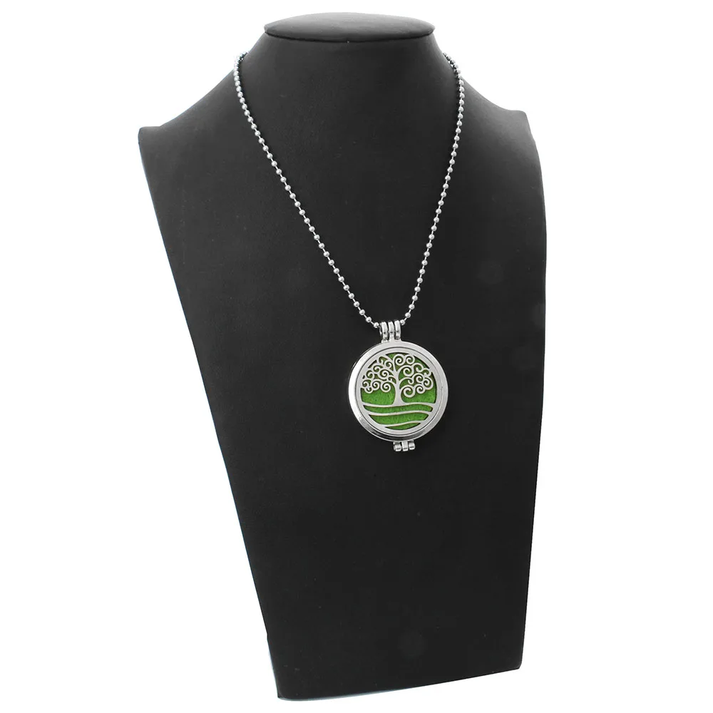10pcs/lot Colorful New Tree of Life Aroma Necklace Essential Oils Diffuser Pendant Locket Aromatherapy Jewelry Gift | Украшения и