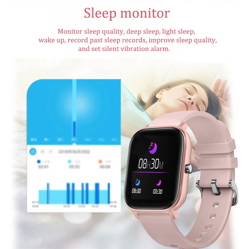 new smartwatch ladies multifunctional sports heart rate blood pressure waterproof sports watch smart watch for men and womenbox free global shipping