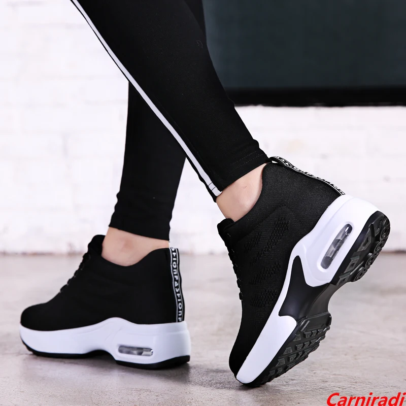 

Модная амортизирующая обувь на платформе, увеличивающая рост; Женские повседневные кроссовки с корзинами; Женская нескользящая обувь высо...