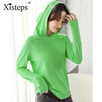 xisteps new autumn winter women hoodies t shirt top loose hooded long sleeve solid street wear fashion clothing 2020 plus size