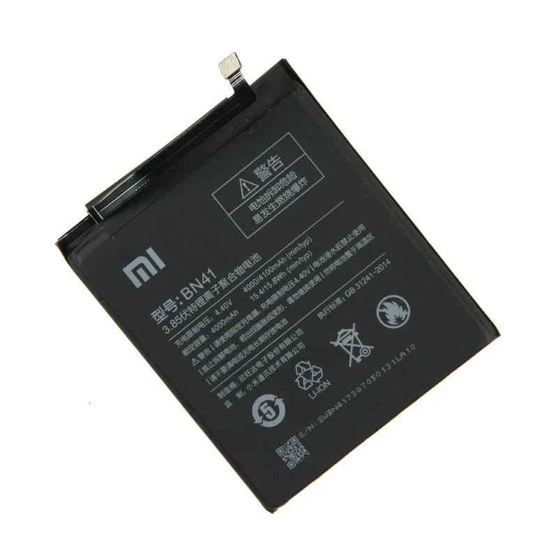 Оригинальный аккумулятор для телефона Xiaomi BN41 xiaomi Redmi Note 4 Note4 4000 мАч|Аккумуляторы