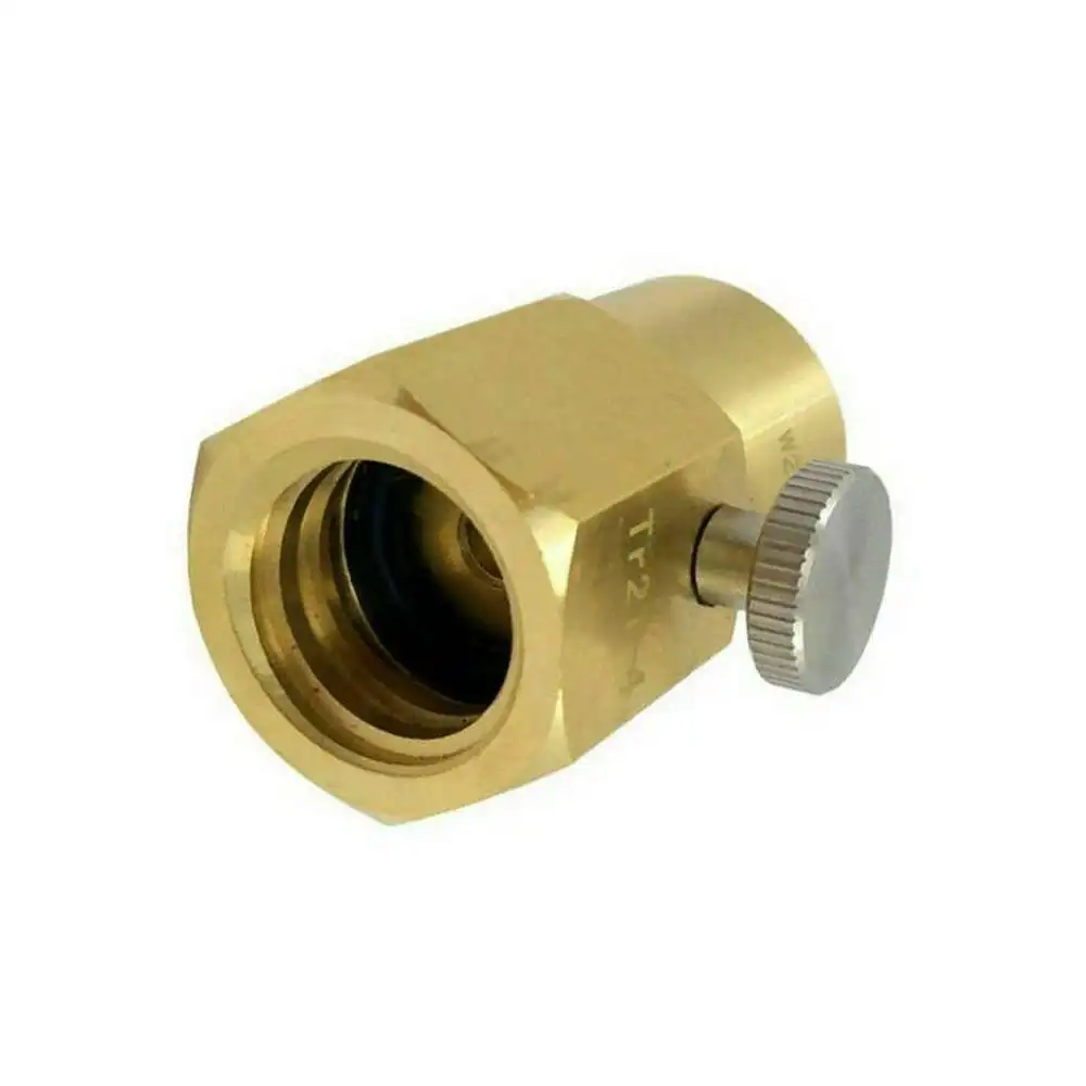 

Valve Connector For Soda Stream Cylinder Refill Adapter Brass Filling Adapter Connector CGA320 To TR21.4