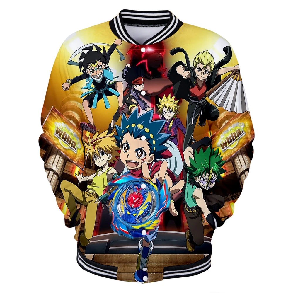 Бейсбольная куртка Beyblade Burst Evolution для мужчин и женщин повседневная Осенняя