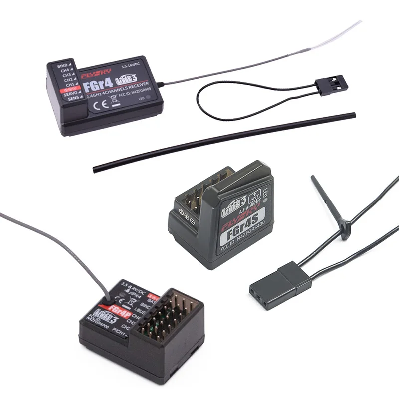 Приемник Flysky FGR4/FGR4S/FGR4P с одной антенной, двунаправленный четырехсторонний PPM/IBUS для пульта дистанционного управления FlySky Noble NB4