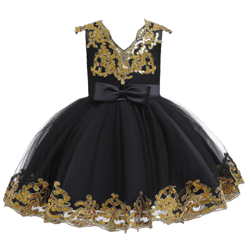 New children's clothing party girl bow elegant wedding evening dress prom princess birthday 1-12T | Детская одежда и обувь