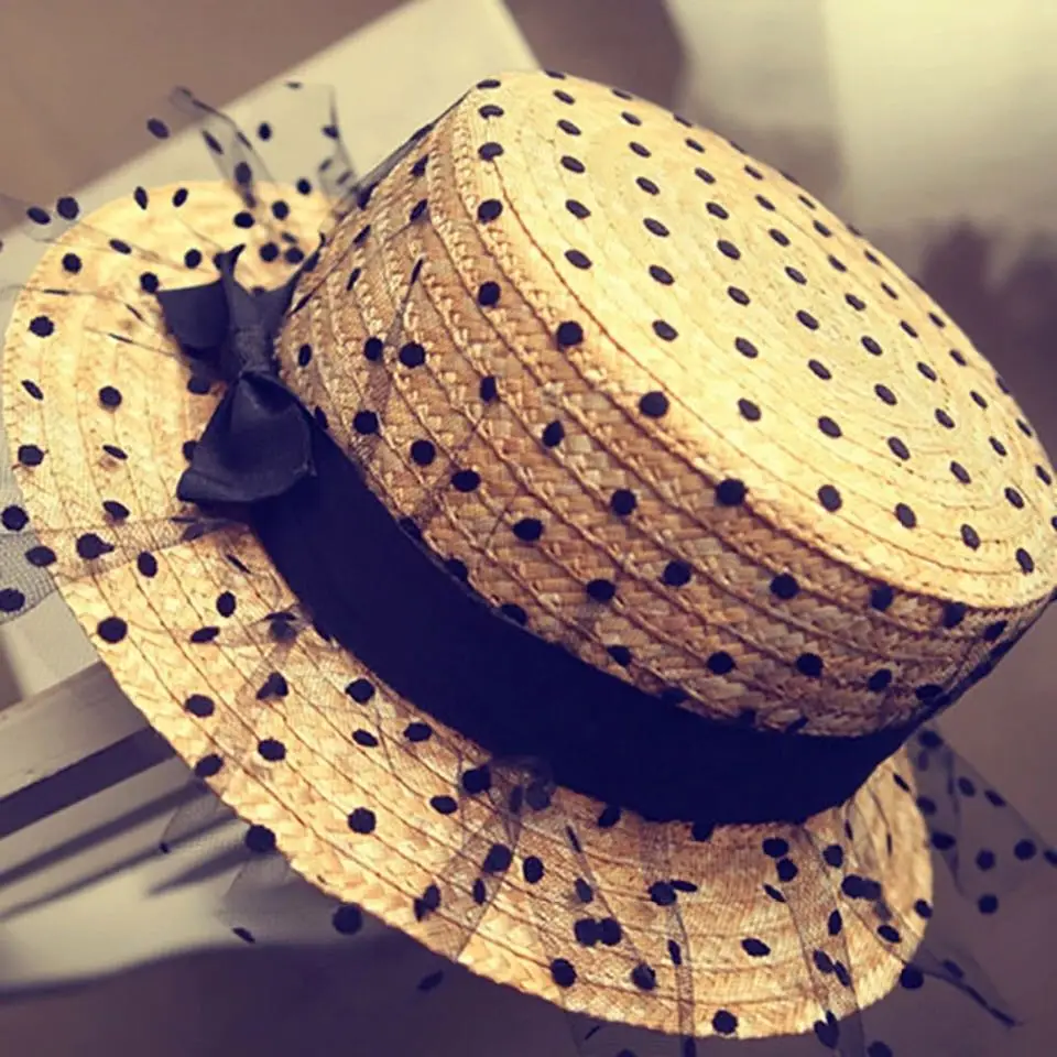 Женская Соломенная шляпка от солнца летняя ручной работы из натурального