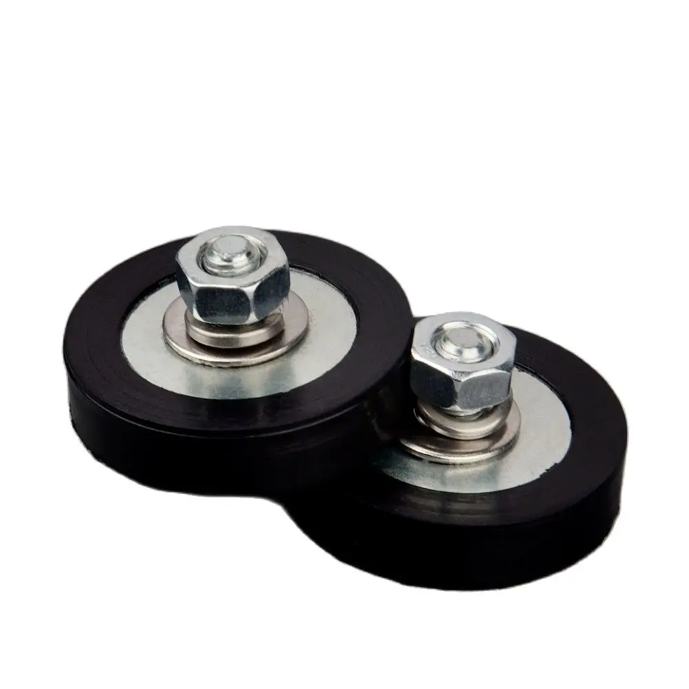 4 шт. 13 кг мощный неодимовый магнит диск с резиновой сталью D32 * 6 мм M6 Внешний