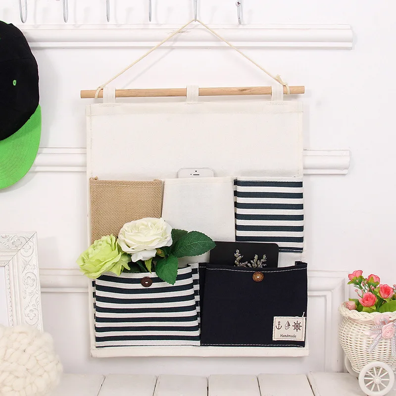 Модные красные 5 карманами настенная подвесная сумка для хранения