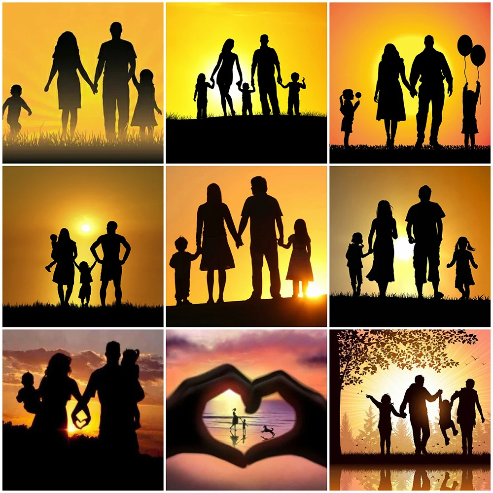 

MomoArt Алмазная вышивка пейзаж полная дрель квадратная Алмазная мозаика закат Набор для вышивки крестиком картина Семейный декор стен