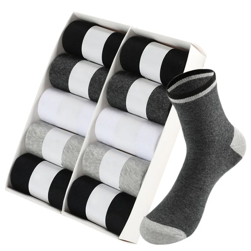 

10 пар, мужские хлопковые носки