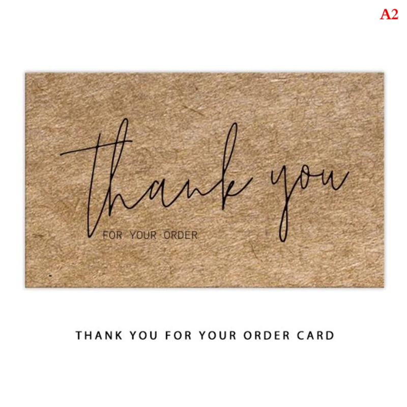 

30pcs Thank You For Your Order Cards Kraft Paper Thanks Greeting Card Appreciation Cardstock For Small Business Owners Sellers