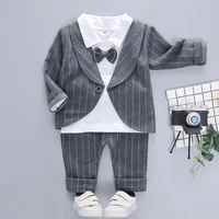 2021 infant clothing kids sets spring winter baby boy clothes formal wedding gentleman 3pcs suit outfit for childrens clothes