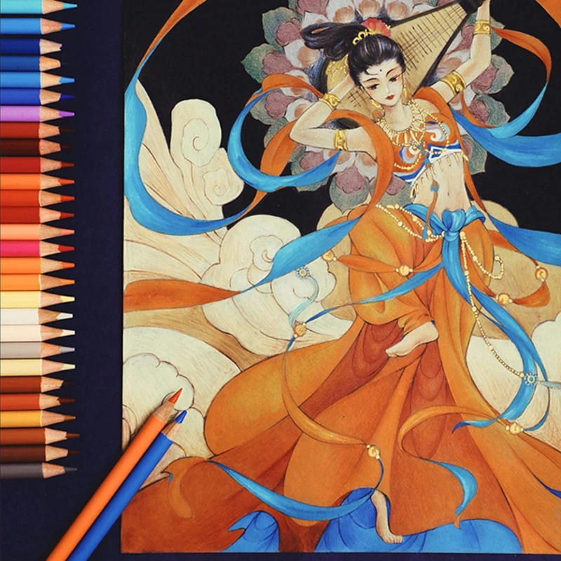 

Art Drawing and Sketching Pencils Oil Colors Pencil Phoenix Oriental Style Chinese Fad Traditional Color Drawing Art Colored