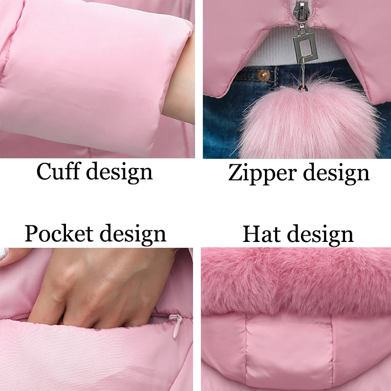 

2019 Hooded With Fur Collar Winter Jacket Women Outwear For Women Short Female Coat Parka Padded Jaqueta Feminina Inverno