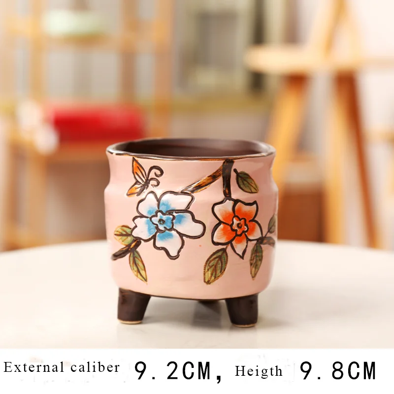 

Цветочный горшок The Breeze of Spring, розовые суккуленты, плантатор для сада, керамический горшок, мини-горшки для улицы, сада, дома