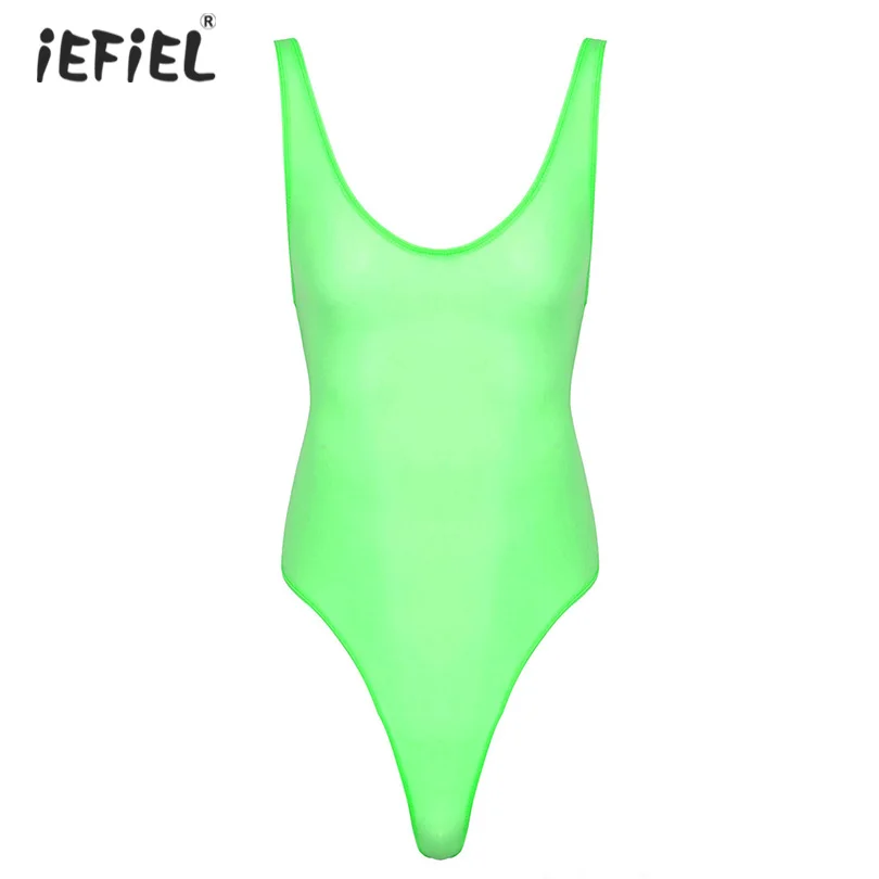 

Gay Men Sexy Lingerie One-piece Mankini Bodysuit Catsuit 9 Color Sleeveless High Cut Ultra-thin Thong Leotard Bodysuit Nightwear