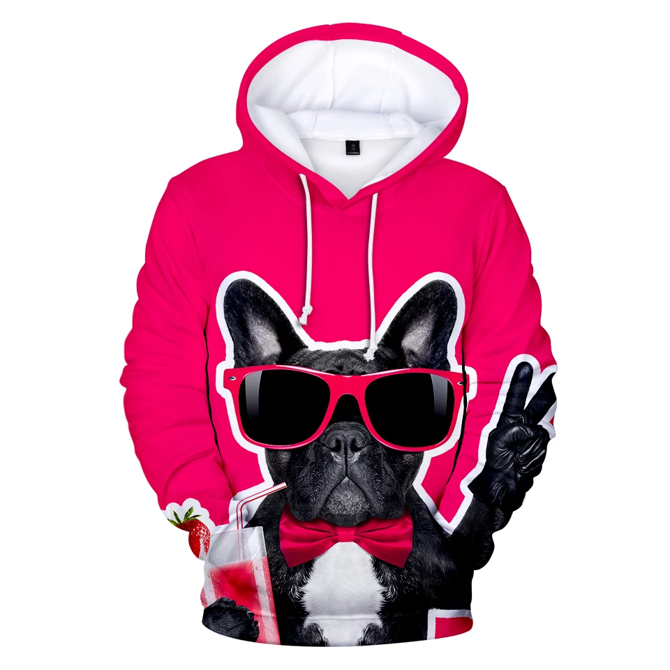 

French Bulldog Hoodies Sweatshirts 3D Print Men/women Sweatshirts Autumn Winter Hooded 3D Funny Boys/girls Casual Cool jacket
