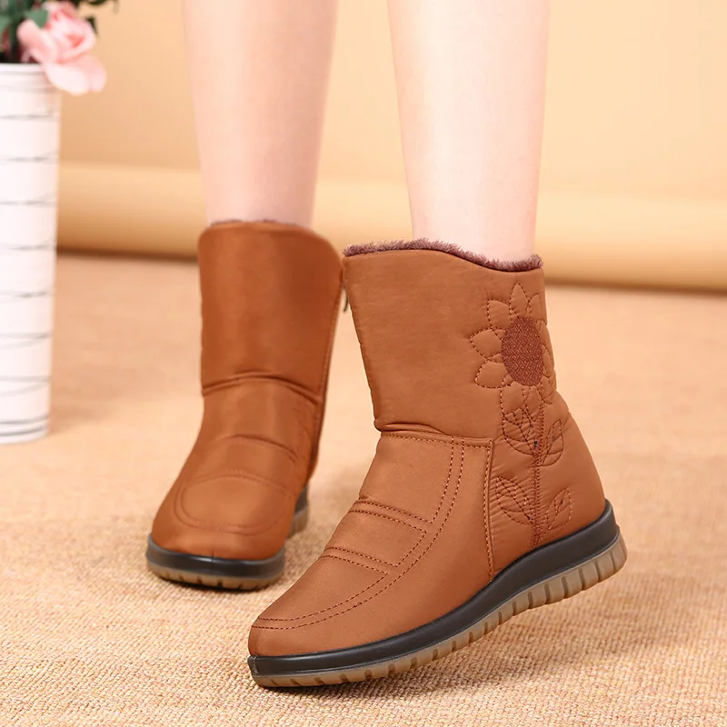 Новинка хлопковая обувь для среднего возраста ботинки матери женские зимние