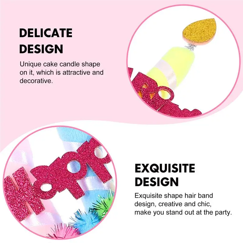 

Birthday Party Headband Creative Photo Prop Hairband Headdress Hair Accessory