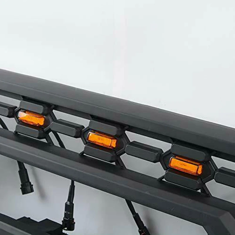 4 шт. передняя решетка для автомобиля желтые светодиодные фары Toyota Tacoma с грилем TRD