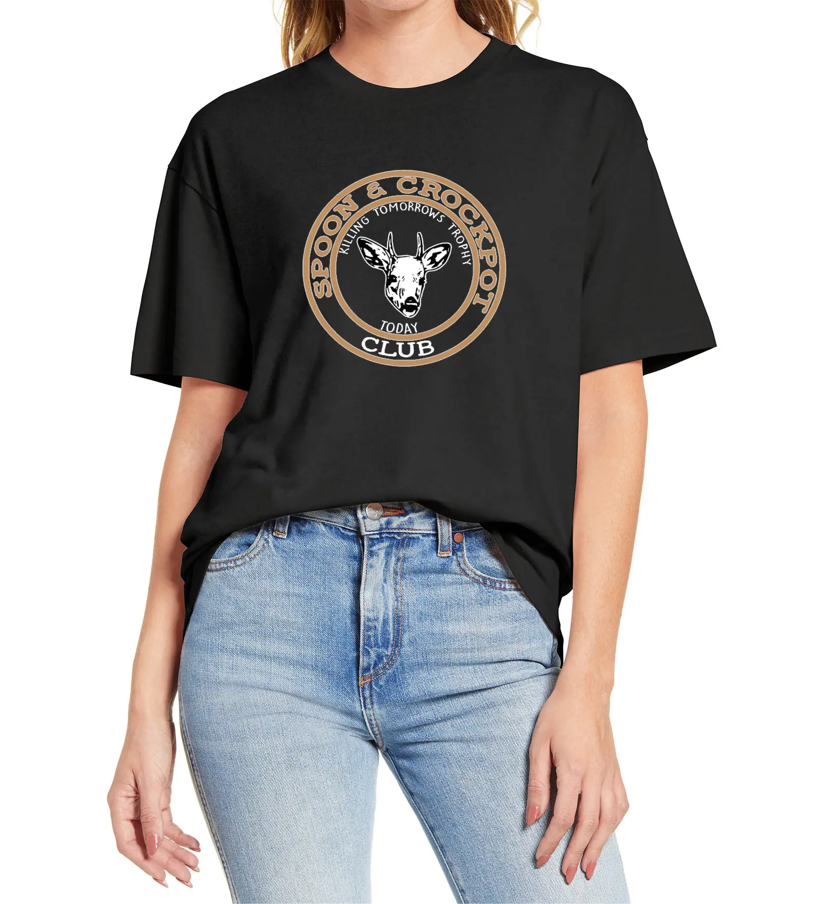 

Tops For Women Fashion Spoon And Crockpot Killing Tomorrows Trophy Today Club Unisex Classic T Shirt Funny Tee Gifts