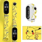 Ремешок Pokmon Pikachu подходит для Xiaomi 3456NFC Mi Band, ремешок с принтом, украшение для часов, подарки на день рождения