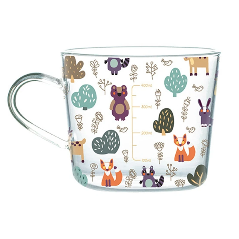 Акция! Стеклянная Кружка со шкалой 500 мл чашка для завтрака/кофе бытовая кружка