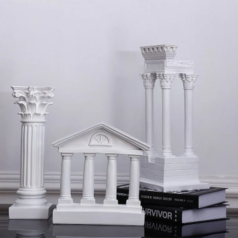 Греческая древняя архитектурная модель храма римская колонна украшение в