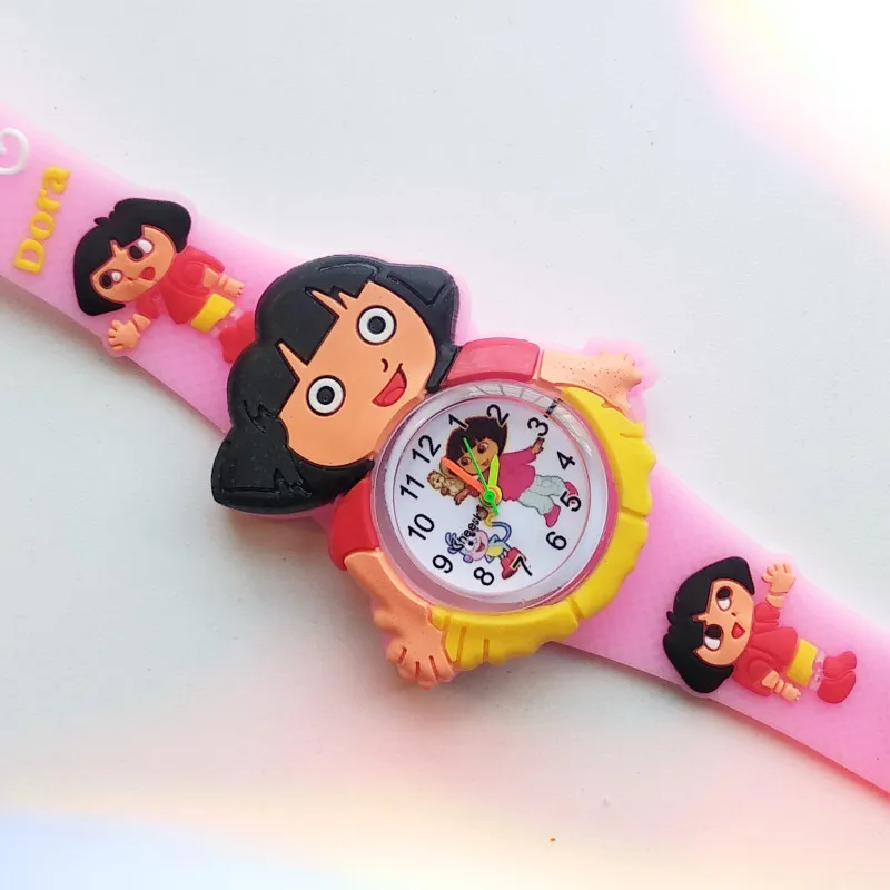 Модные детские часы милые кварцевые наручные с мультяшным рисунком спортивные