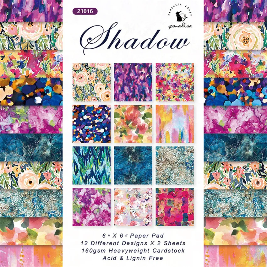 

24 Sheets/Pack 6"*6" Flowers Floral Scrapbooking Papers DIY Art Background Paper Pad For Album Card Making Handmade Paper Craft