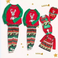 christmas family matching deer pattern romper dad mom boy girl kids family clothes set xmas sleepwear winter long sleeve pajamas
