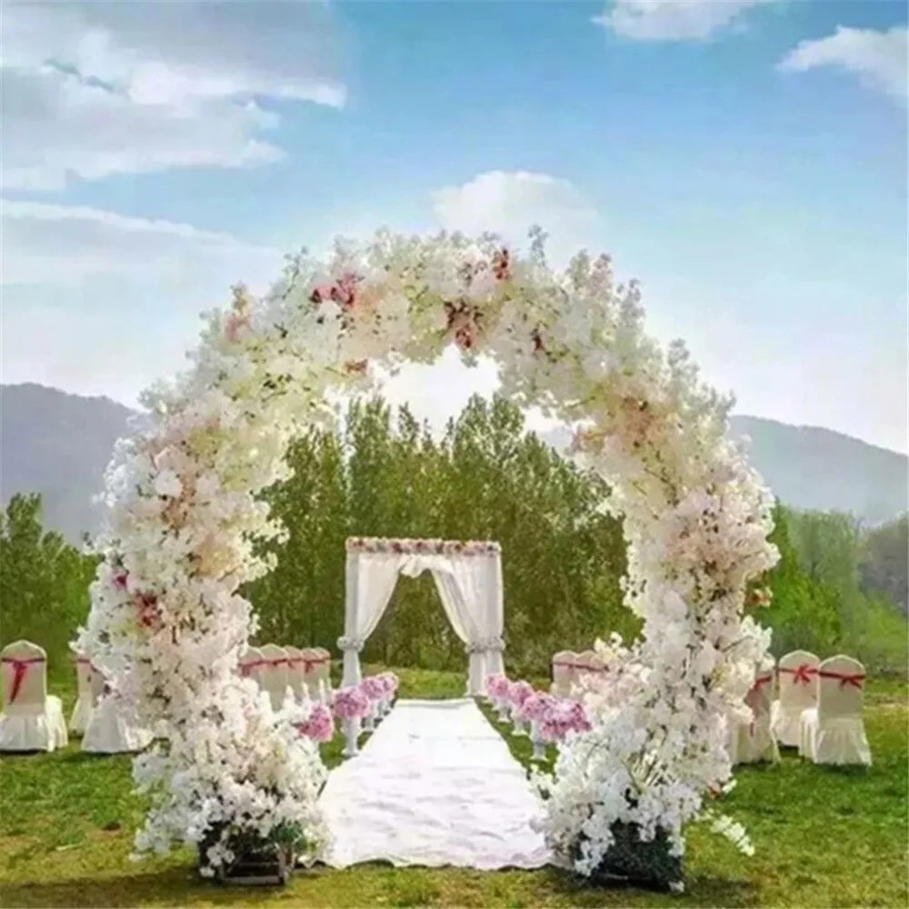 

2021New style 100pcs fake flowers cherry tree branches home ceiling rattan hotel wedding DIY arch decorationfree shipping