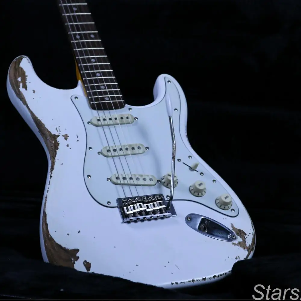 Новая ST электрогитара белого цвета Ольха тела хромированная