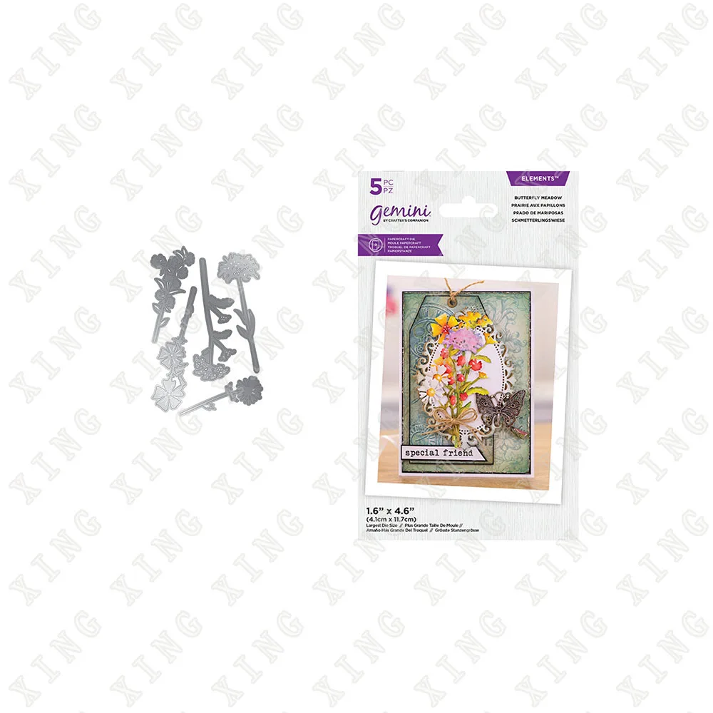 

Butterfly Flower Arrival New Metal Cutting Dies Scrapbook Diary Decoration Embossing Template Diy Greeting Card Handmade
