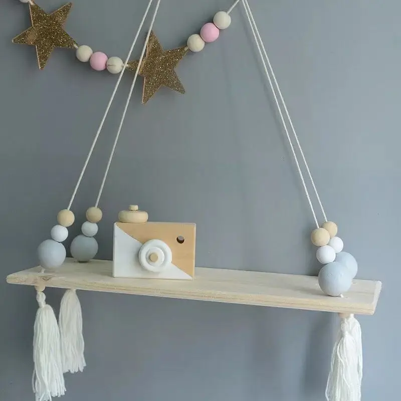 only shelf model 2 Украшение для детской комнаты деревянная полка для детской комнаты деревянные крючки настенная деревянная полка для детской комнаты для мальчиков и девочек настенная декоративная полка - Цвет: only shelf model 2