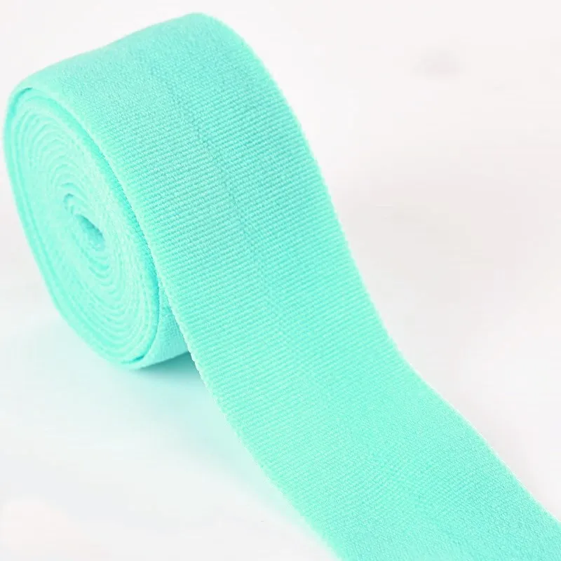 Mint green 5 метров 20 мм складывающиеся ленты многоцветная эластичная лента из спандекса для волос для детей DIY швейная кружевная отделка Пояс аксессуары для одежды - Цвет: Mint green