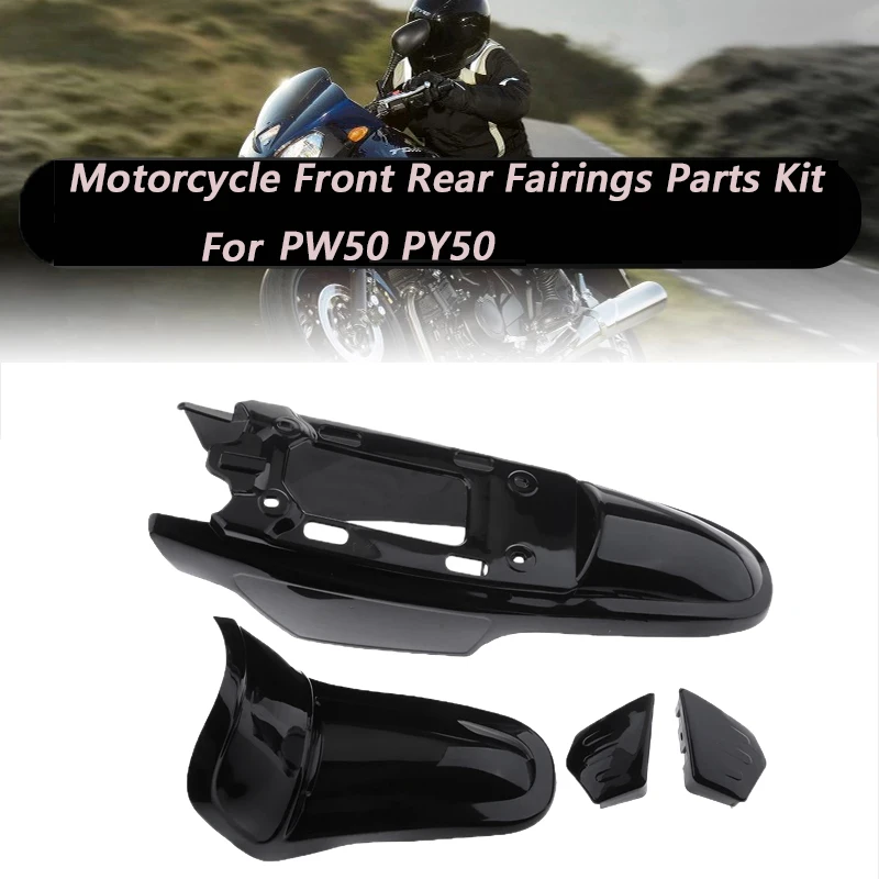 Motorcycle Front & Rear Fender Mudguards Fairing Kit Accesorios for Yamaha PW50 PY50 Black