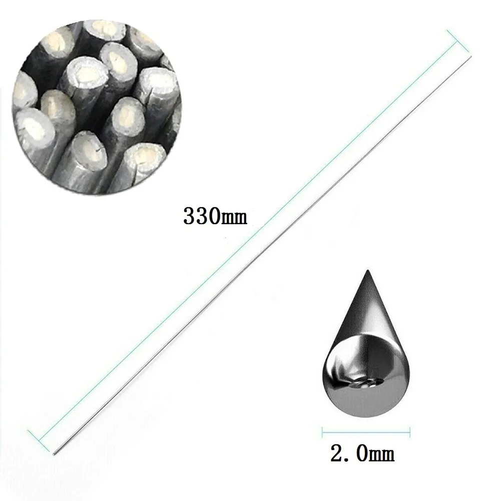 

Welding Rods 50pcs 33cm 1.6/2.0mm Low-Temp Aluminium Flux-Cored Welding Rods Wire For TIG Argon Arc Welding Machine