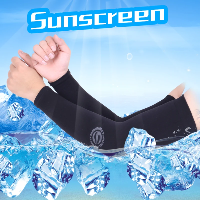 Черно белые летние крутые солнцезащитные рукава SFK с защитой от УФ излучения для