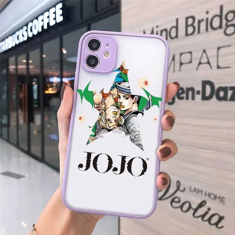 

JOJOS BIZARRE ADVENTURE JoJo Anime Phone Case matte transparent For iphone 7 8 11 12 plus mini x xs xr pro max cover