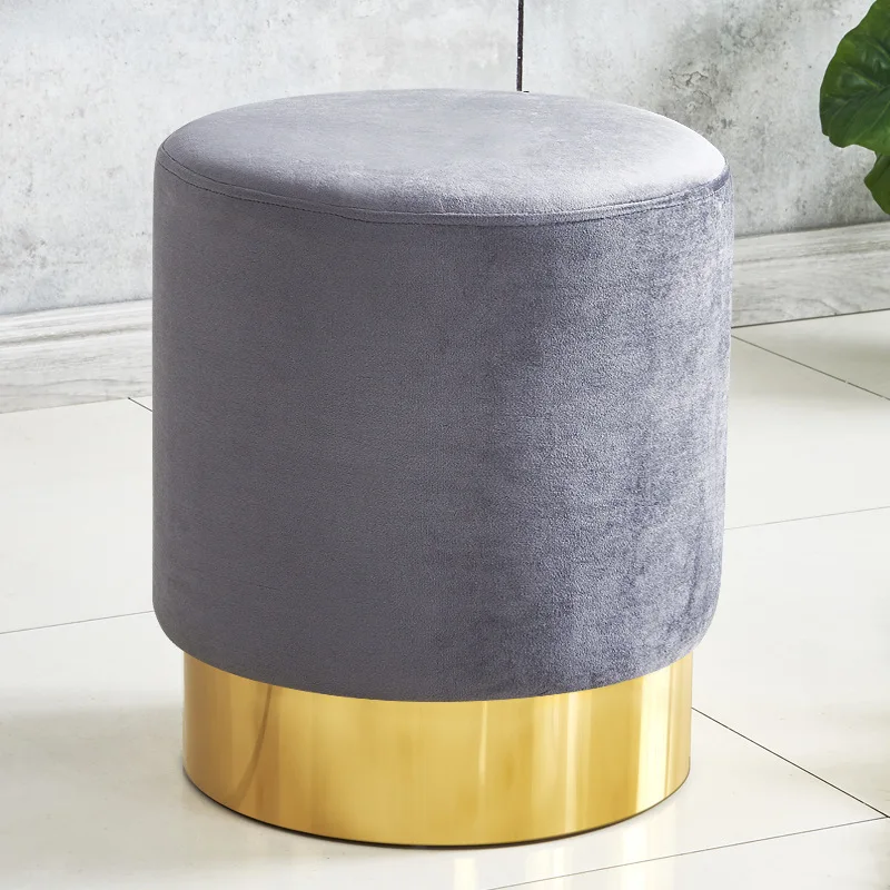 

38X42cm Nordic Dresser Makeup Stool Modern Sofa Foot stool Creative Short Stool Fabric Shoes Stool Ottoman