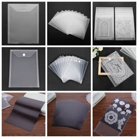 10pcs magic transparent portable storage bag match ribber soft magnet sheet box used to store die stamp template cards cover hot